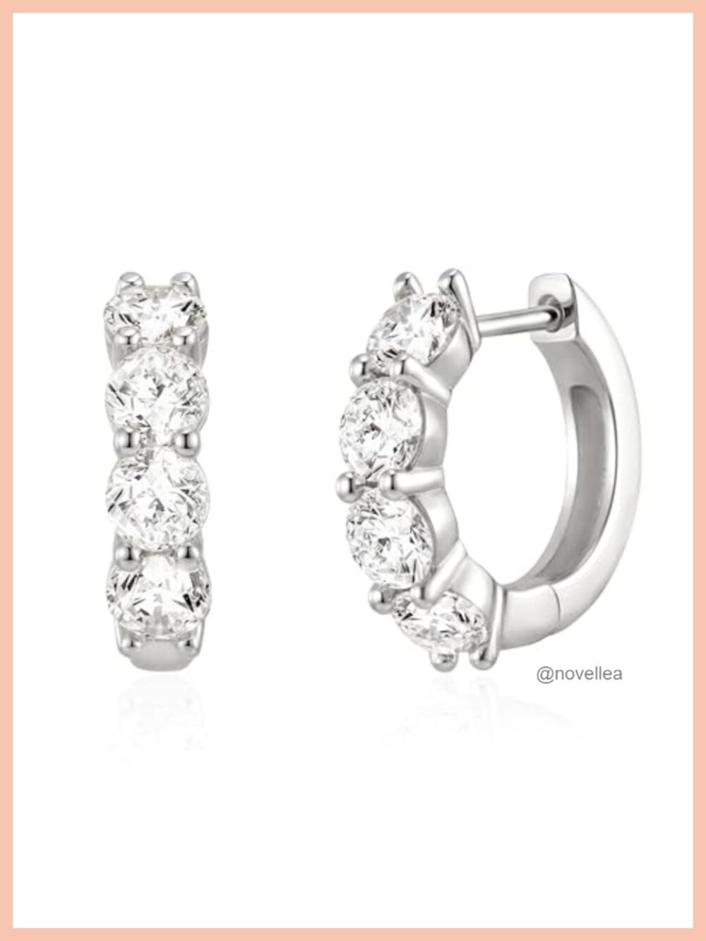 14k Gold Plated Huggie Earrings with Cubic Zirconia
